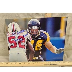 Owen Schmidt Autographed Photo West Virginia Mountaineers 8x10 Signed